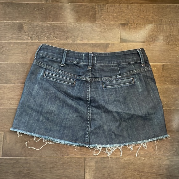 Found Denim mini skirt, distressed, raw hem. Small - Picture 5 of 8